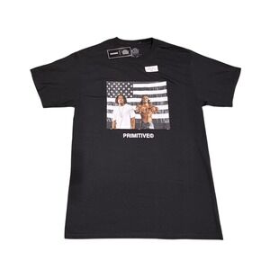 Primitive Skateboarding Outkast USA Flag Graphic Black T Shirt Mens Size Medium